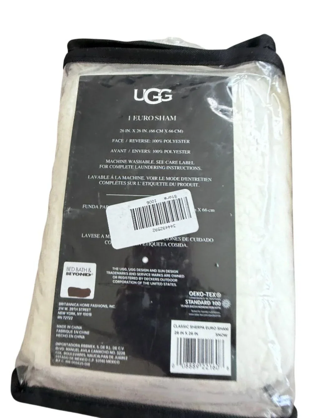 UGG AUSTRALIA Set of 2 Sherpa Euro Pillow Shams NEW NWT